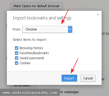 Import Bookmarks to Opera from Chrome import chrome bookmarks to opera