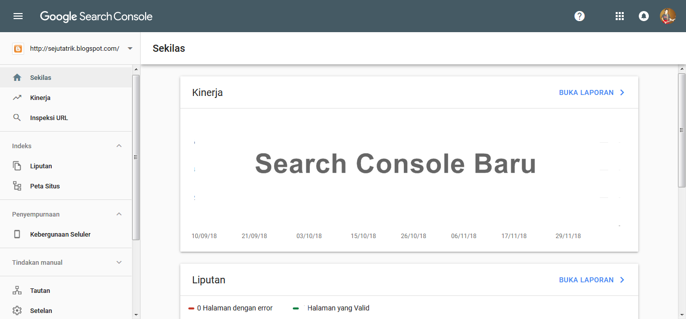 Bing search console