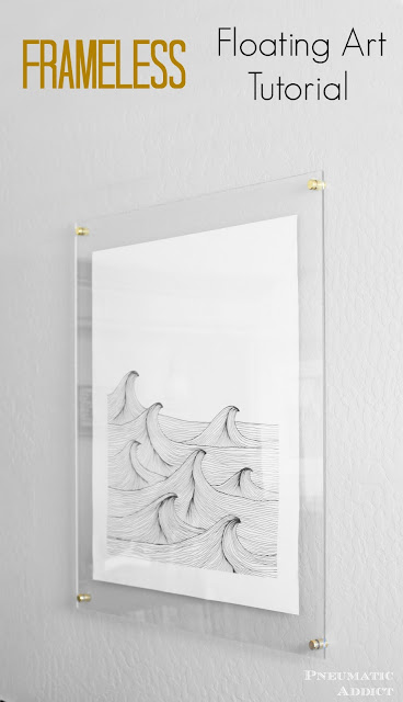 How to make your own frameless, floating, acrylic art frame. 