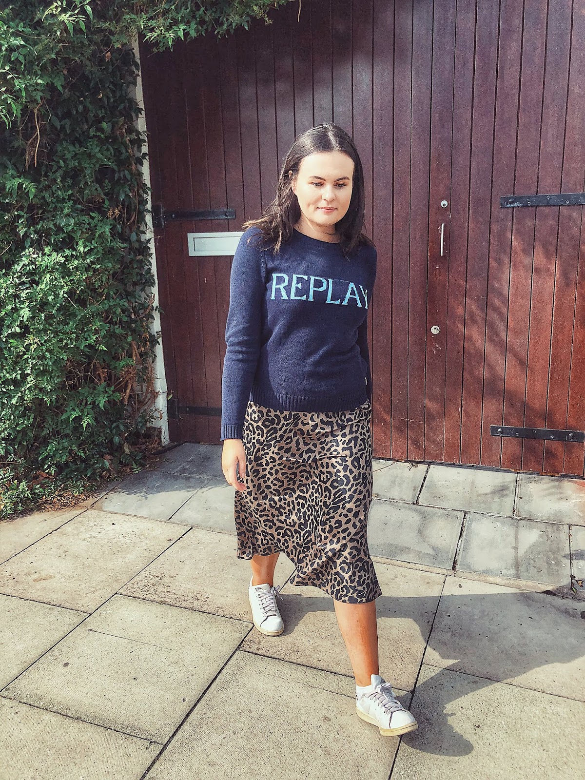 replay womens jumper, replay uk, asos leopard skirt, leopard midi skirt, asos sold out skirt , ootd, uk fashion blogger, autumn style 2018