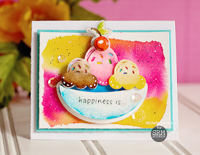 Water colors, stickers, die cuts and ice cream! @Silhouette @SRM @SBAdhesivesby3L @Zig Created by Michele Kovack