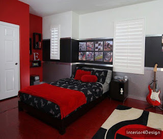 Red And Black Kids Bedroom 1