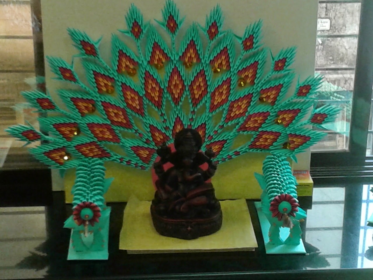 Paper Craft Ganpati Decoration