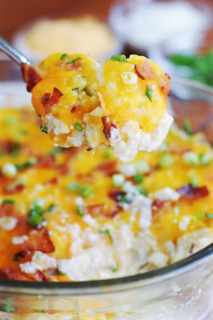 Cauliflower {Just Like} Loaded Baked Potato Casserole by The Kitchen Is My Playground
