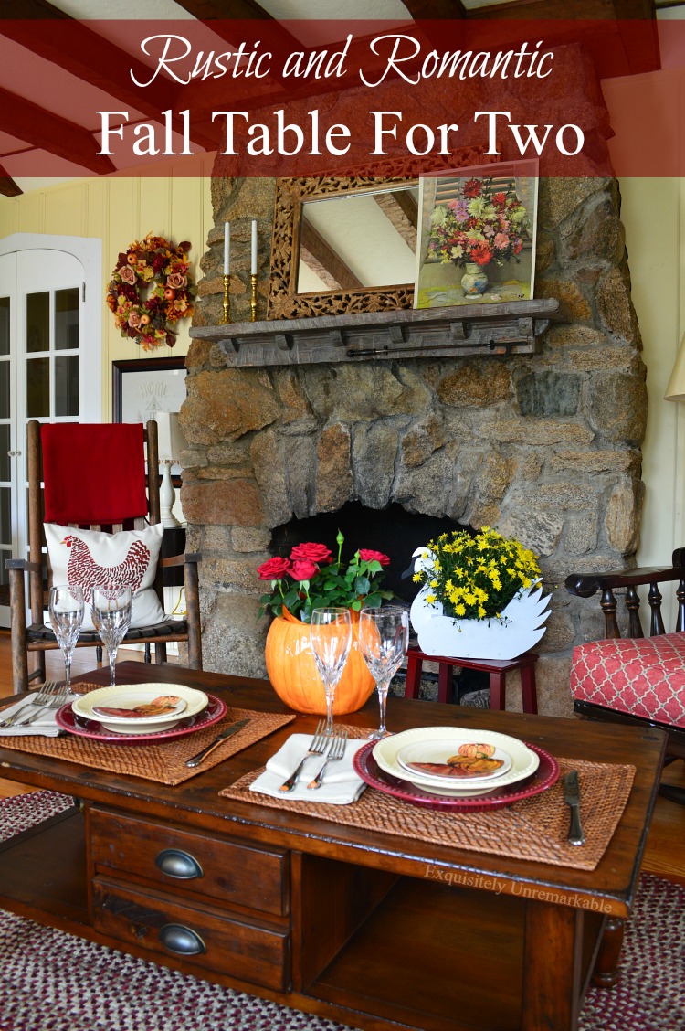 Autumn Tablescape: Rustic And Romantic Dinner For Two