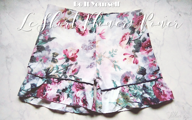 DIY -Short -Flowers Power -upcycling -sewing DIY -Short -Flowers Power -upcycling -sewing