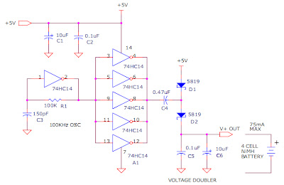 Circuit Projects: +5v Powered Charge Pump Battery Charger