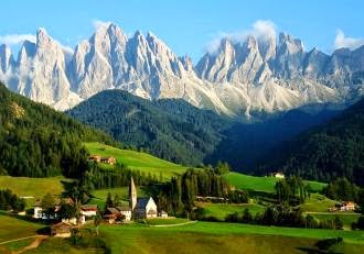 أين تقع جبال الألب