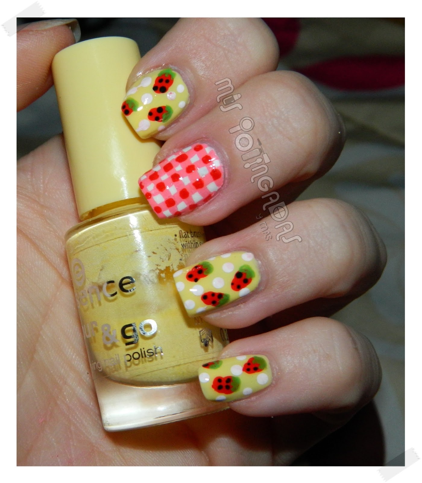 MIS POTINGADAS y ms: Reto Summer Nails | Fresas #3