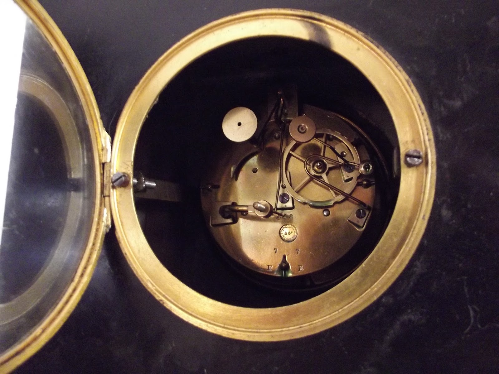 antique french clock movement of paris wire stamped CAILLY NICOLAS