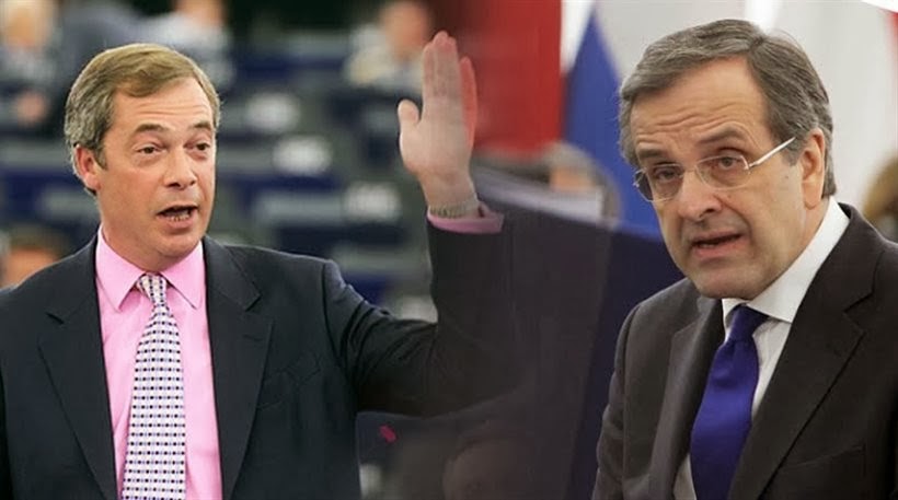 Farage σε Σαμαρά: Μετονομάστε το κόμμα σας σε "Μη Δημοκρατία"