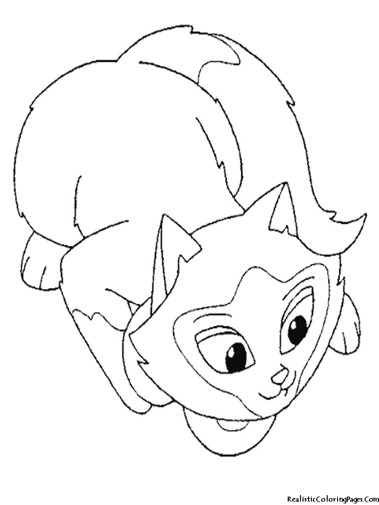 realistic cat coloring pages printable - photo #27