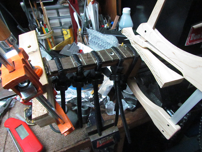 Gluing Fingerboard and Headstock Veneer on the Princess Banjo-Mandolin ...
