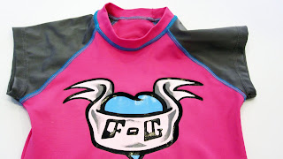 Fighter girls pink and gray rash guard