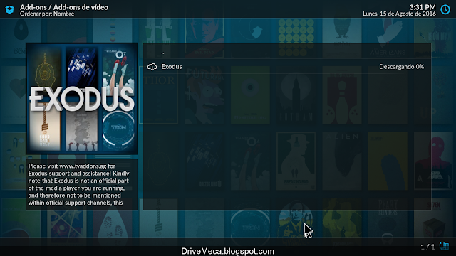 DriveMeca instalando y configurando Kodi paso a paso en español