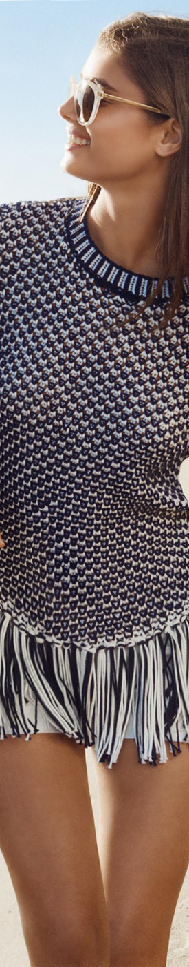 MICHAEL MICHAEL KORS Fringed Cotton-Blend Knit Pullover