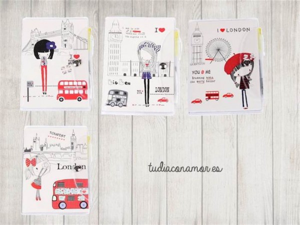 Libretas modernas y originales para mujer Detalle de minilibretas con ilustraciones modernas para detalle de boda