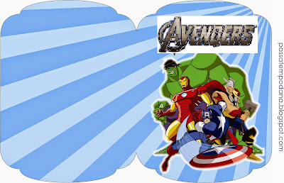 Cajas para Fiestas de los Vengadores para Imprimir Gratis. Caja para Imprimir Gratis de los Vengadores.