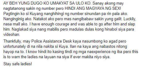 "Miss pakantot lang." Woman Can't Believe This Was Happened To Her in A Mall "Miss pakantot lang." Woman Can't Believe This Was Happened To Her in A Mall