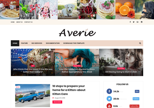 Averie Blogger Template Blogger Template
