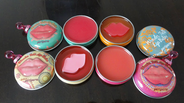 Peripera Wonder talk lip balm tins