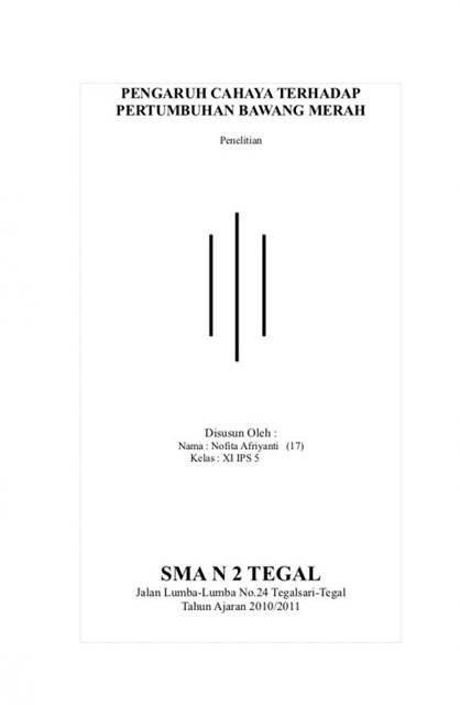 Contoh Dan Cara Membuat Cover Makalah Makalah Proposal Terbaru