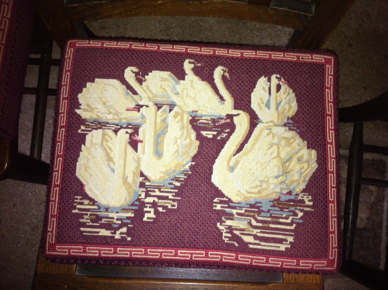 Rocky Mountain Stitcher 12 Days of Christmas Needlework chair pads at