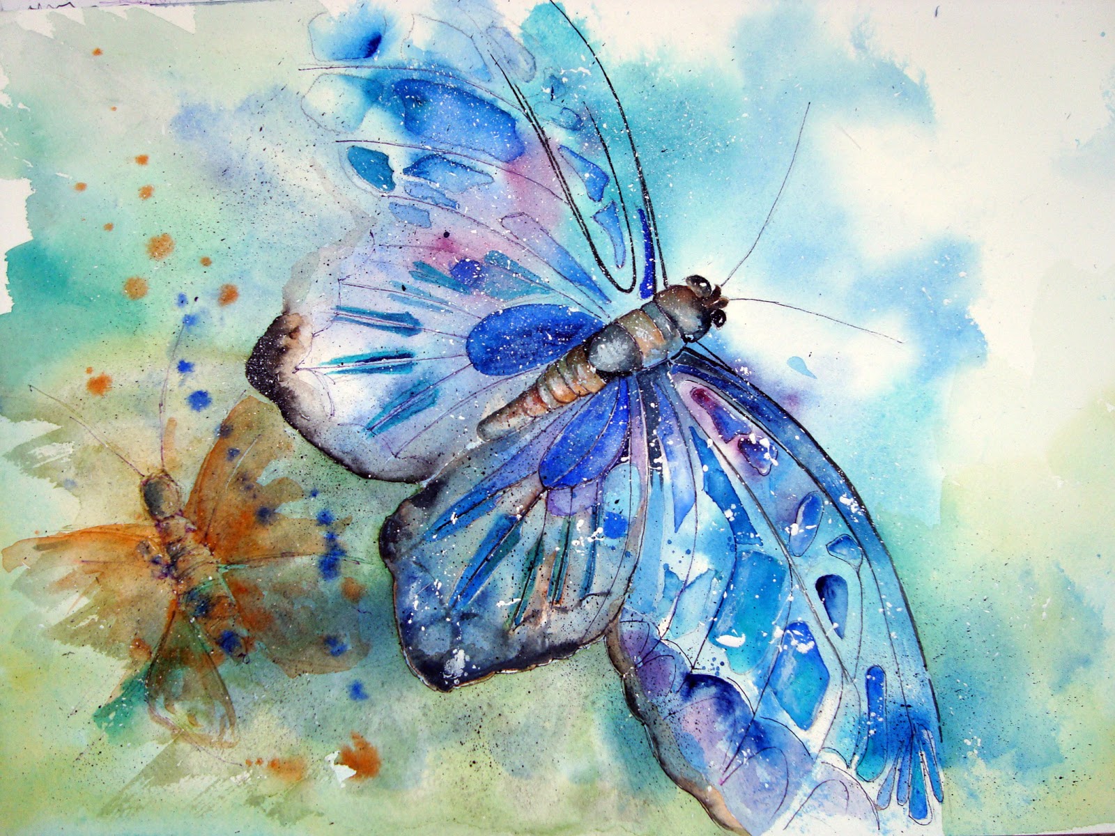 Watercolour Florals: Butterfly 2