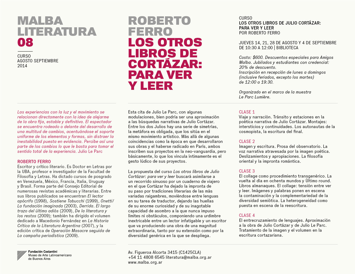  Curso sobre Julio Cortázar por Roberto Ferro