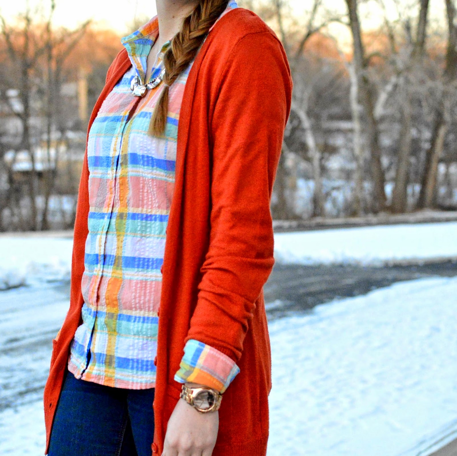 A Memory Of Us orange boyfriend cardigan A Kansas City Fashion Blog