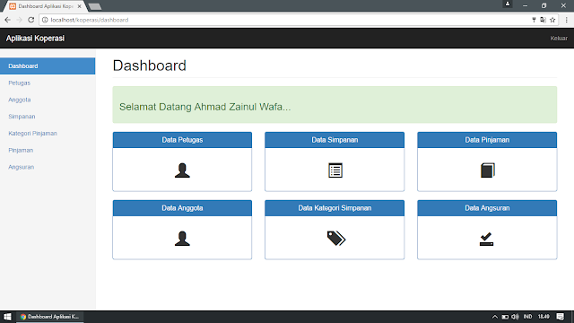 Dashboard Aplikasi Koperasi Simpan Pinjam Berbasis Web dengan PHP dan Bootstrap Dashboard Aplikasi Koperasi Simpan Pinjam Berbasis Web dengan PHP dan Bootstrap