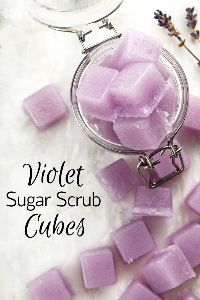 Making Scentz (aka Homemade Bath Products) DIY Violet Sugar Scrub Cubes