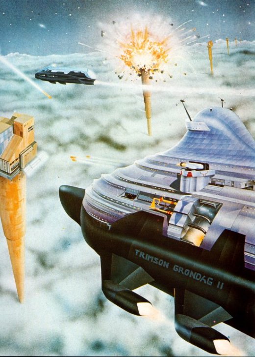 As ilustrações de ficção científica vintage com naves espaciais de Terran Trade Authority Terran Trade Authority Handbooks by Stewart Crowley - Ilustrações vintage 1979 naves espaciais ficção científica exploração universo