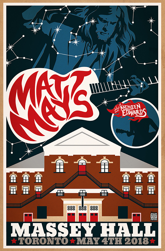 Matt Mays & Kathleen Edwards Massey Hall (2018) Ottawa Gig Posters