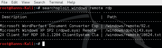 Searchsploit Nothing But Security