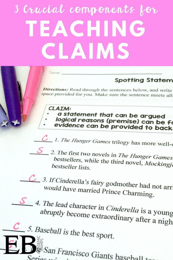 how to write a thesis statement for middle school students