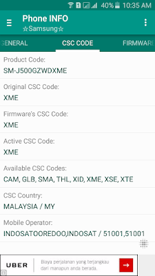 Mengubah CSC pada samsung galaxy Mengubah CSC pada samsung galaxy