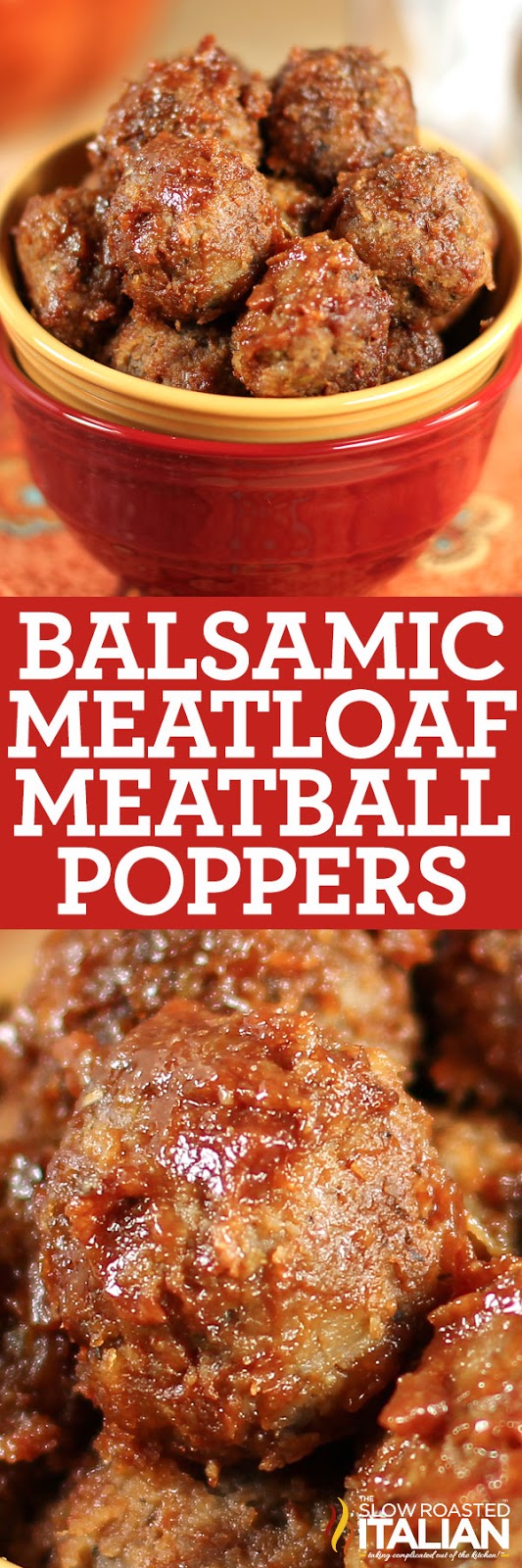 Balsamic Glazed Meatloaf Meatballs