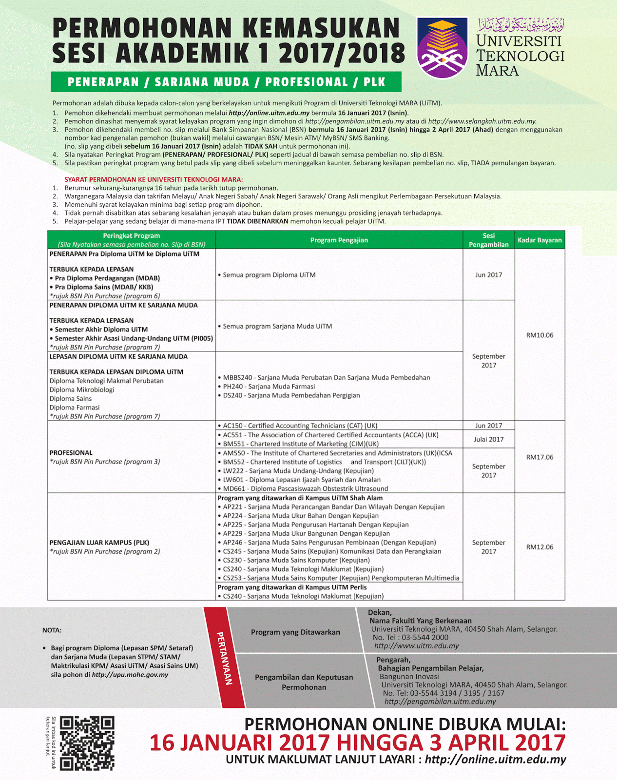 Pengambilan Staf Uitm 2018 - Salam Kaunselor - Personaliti / Permohonan