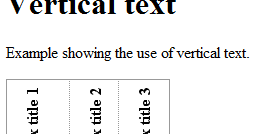 Vertical text for table headers with CSS