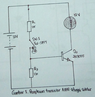 rangkaian transistor NPN sebagai saklar rangkaian transistor NPN sebagai saklar