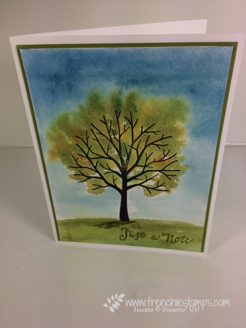 Brusho with sheltering Tree Brusho, Watercolor, sheltering tree, stampin'up!,
