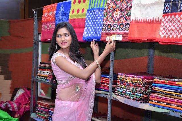 Actress Shalu Chourasiya Inaugurates Pochampally IKAT art mela at Vijayawada Actress Shalu Chourasiya Inaugurates Pochampally IKAT art mela at Vijayawada