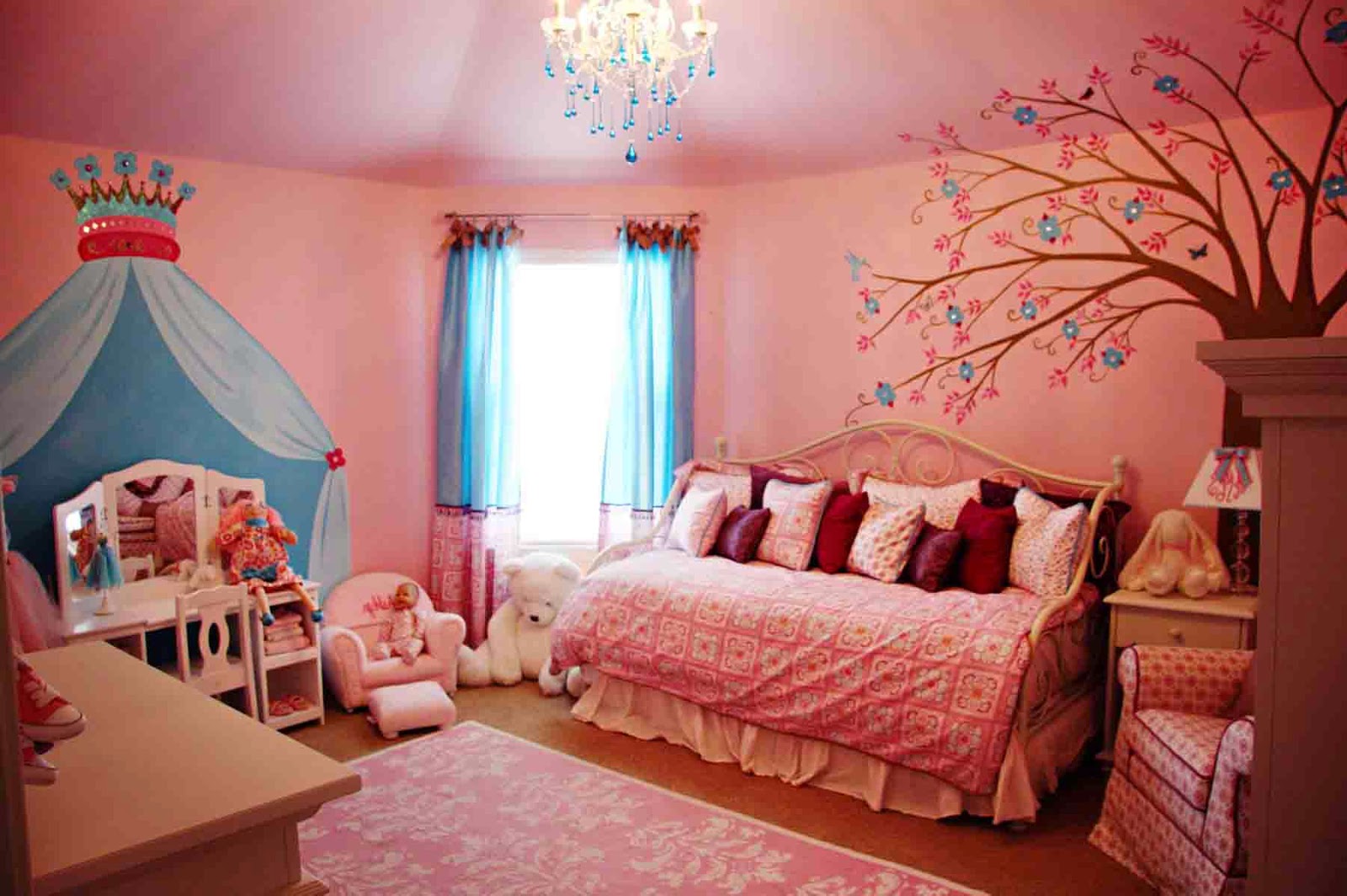The combination of settings on bedroom designs for girls