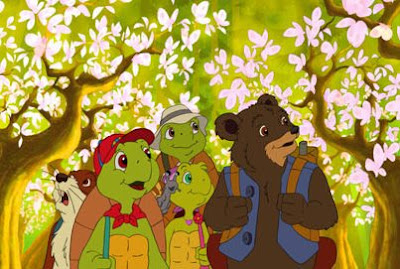 Franklin Dibujo de Franklin caminando por el bosque