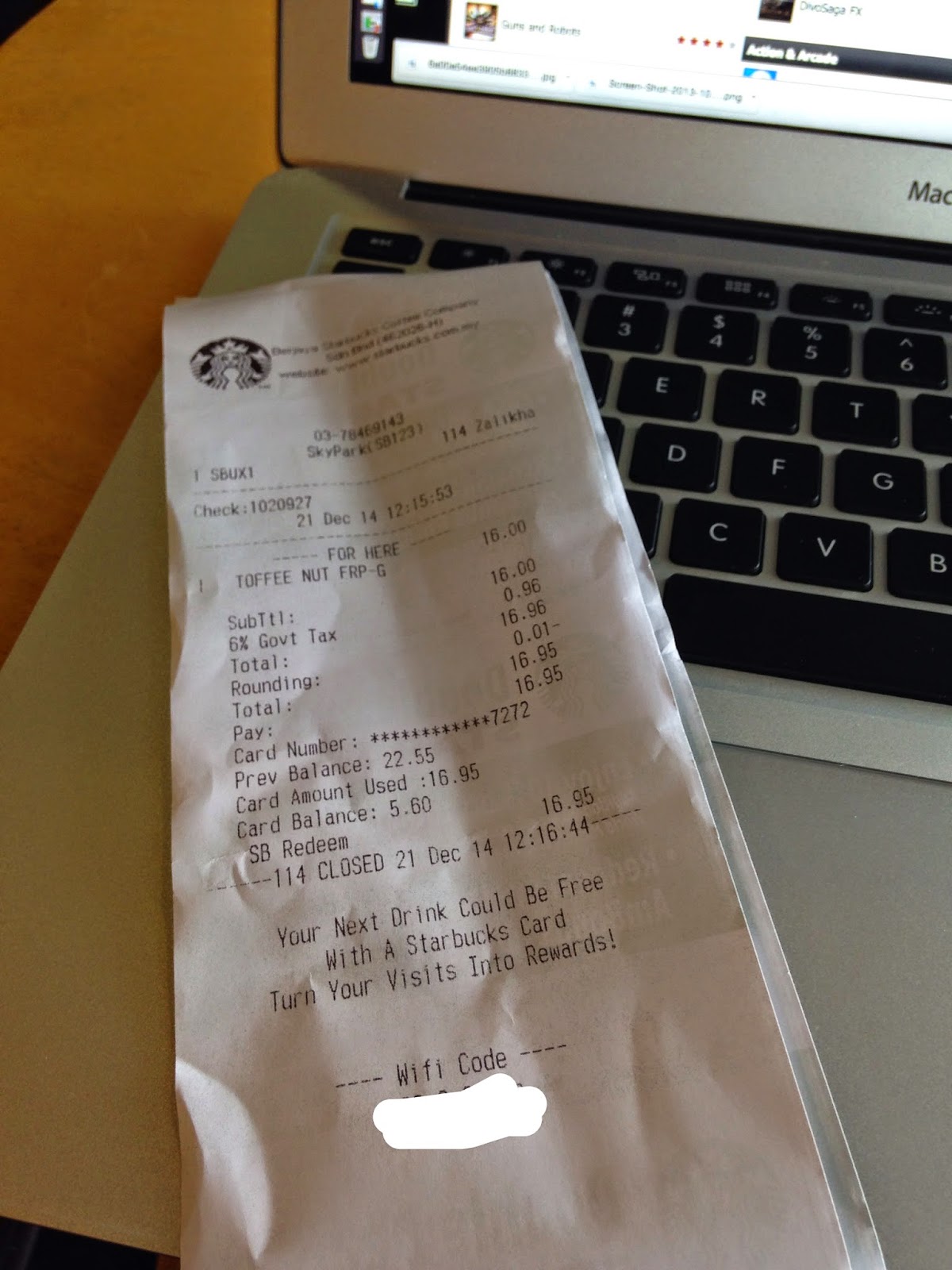 The Thick Talk Now you know Wifi at Starbucks Malaysia