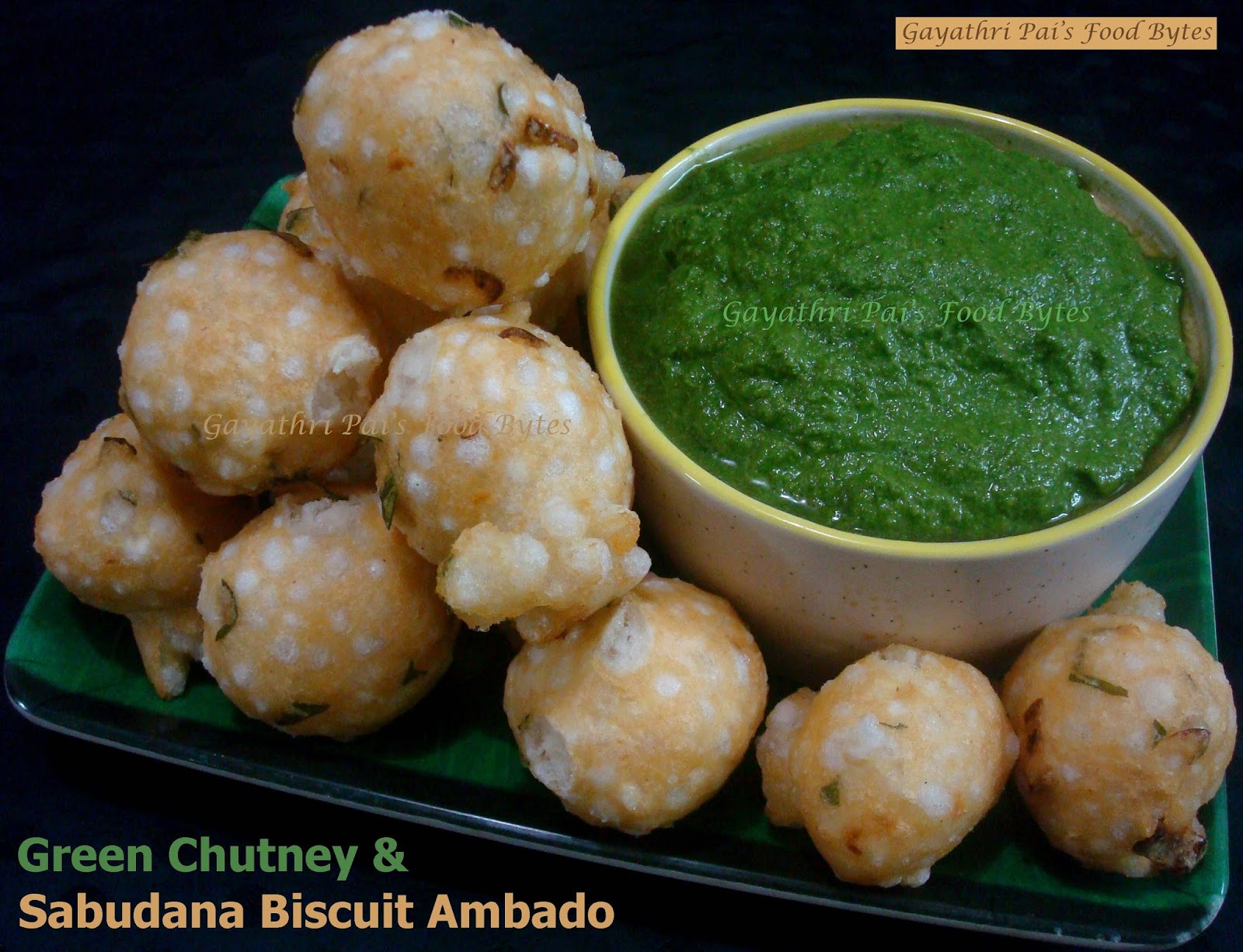 Gayathri Pai's Food Bytes Sabudana Biscuit Ambado (Vada) With Spicy