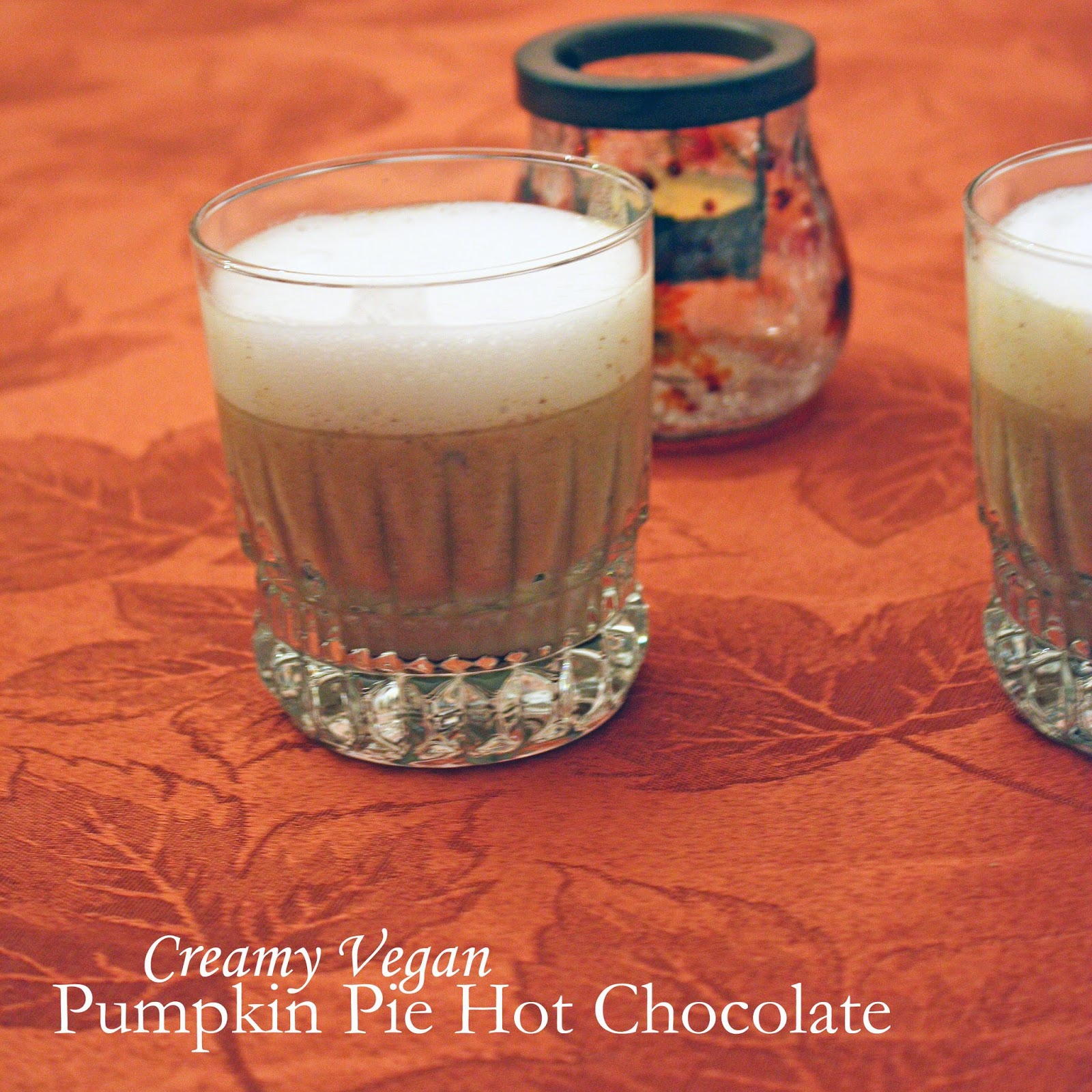 creamy vegan pumpkin pie hot chocolate