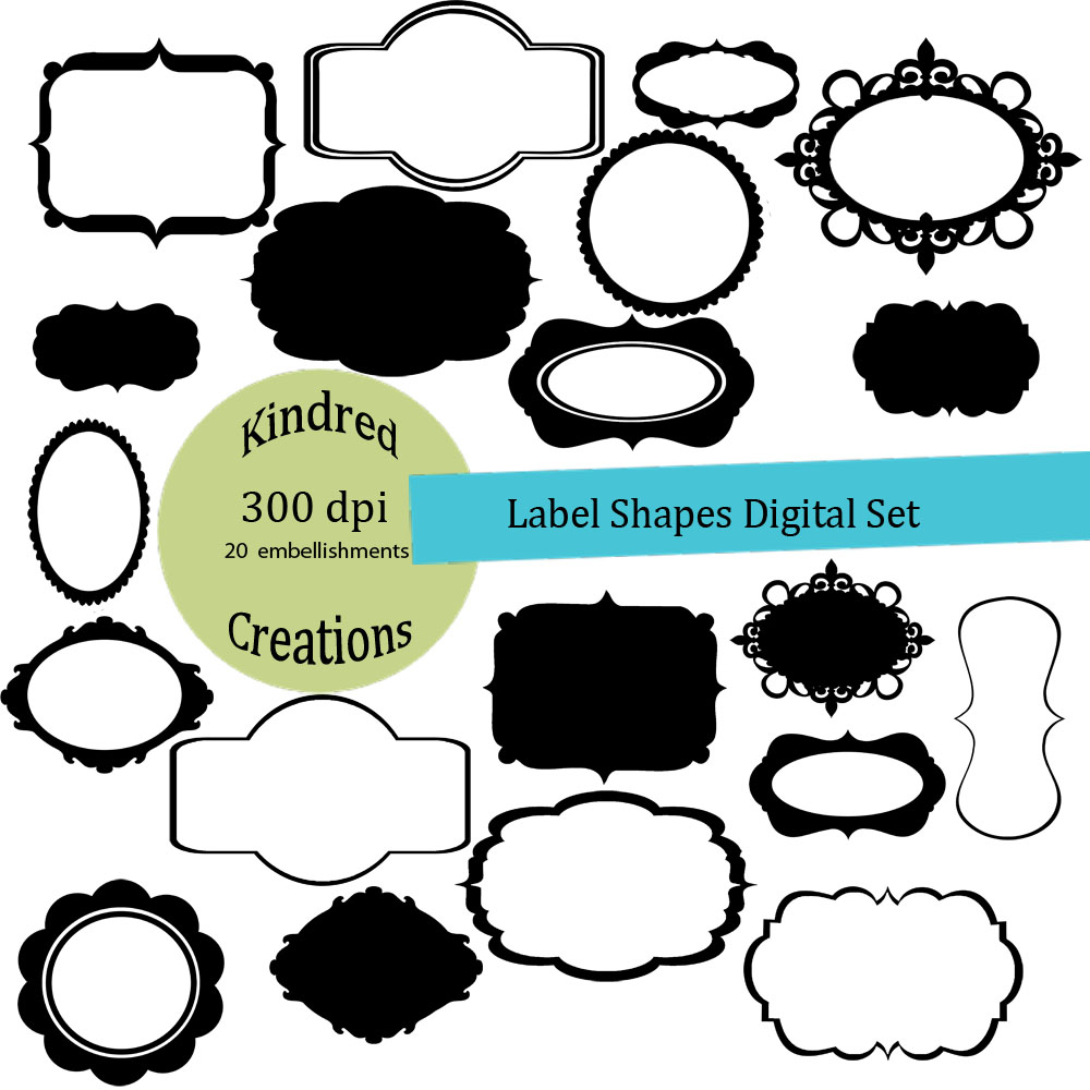 free label shapes clipart - photo #15