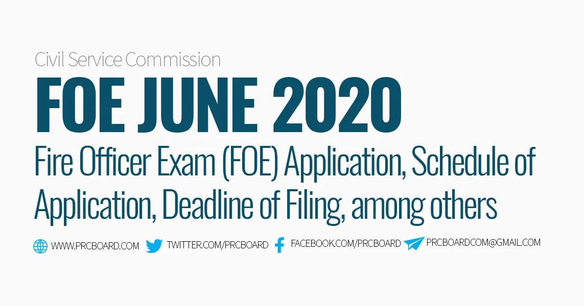 DETAILS June 2020 Fire Officer Exam (FOE) Schedule, Online Application